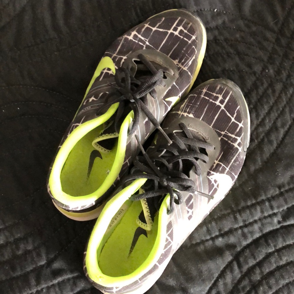 Nike athletic shoes, running shoes.
